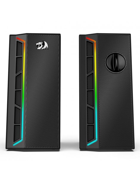 Calliope RGB Altoparlanti per PC Desktop suono potenziato a 2.0 canali e controllo del volume con cavo da 3 5 mm - Nero Consegna Veloce