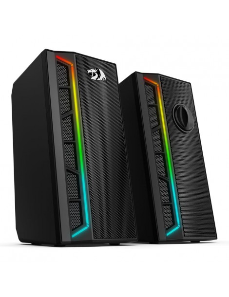 Calliope RGB Altoparlanti per PC Desktop suono potenziato a 2.0 canali e controllo del volume con cavo da 3 5 mm - Nero Consegna Veloce