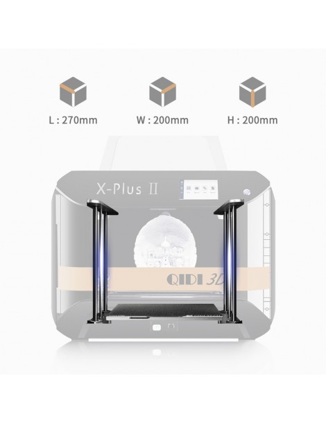 QIDI X-PLUS 2 Stampante 3D di Livello Industriale Doppio Asse Z Touch Screen A Colori Da 4 3 Pollici 270x200x200mm Promozione Limitata
