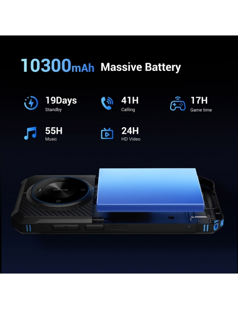 FOSSiBOT F105 Smartphone robusto schermo HD+ da 6 745 pollici batteria da 10300mAh 4GB RAM+64GB ROM - Nero Sottocosto