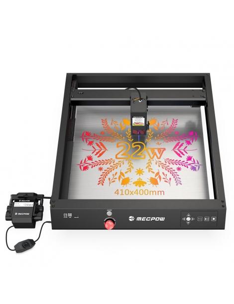 Mecpow X4 Incisore laser da 22W con Air Assist integrato area di incisione di 400 x 410 mm Spot laser da 0 08 mm x 0 1 Xmm Economico