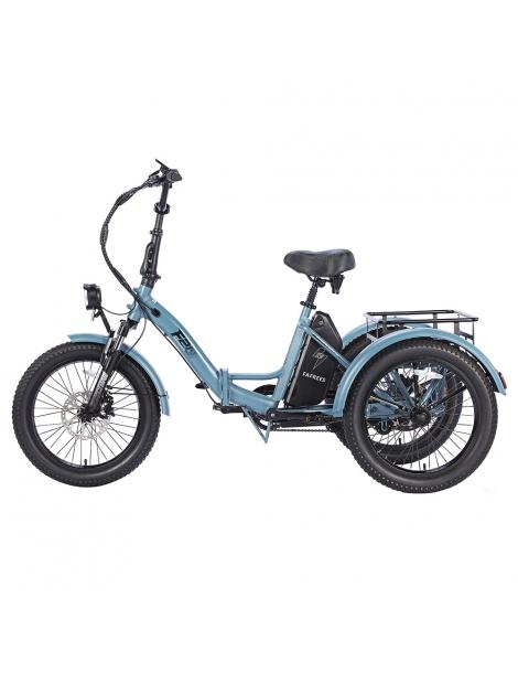 FAFREES F20 Mate Triciclo elettrico motore brushless 500W batteria 48V/18.2Ah pneumatici grassi 20*3.0 pollici - Blu Vendite Flash