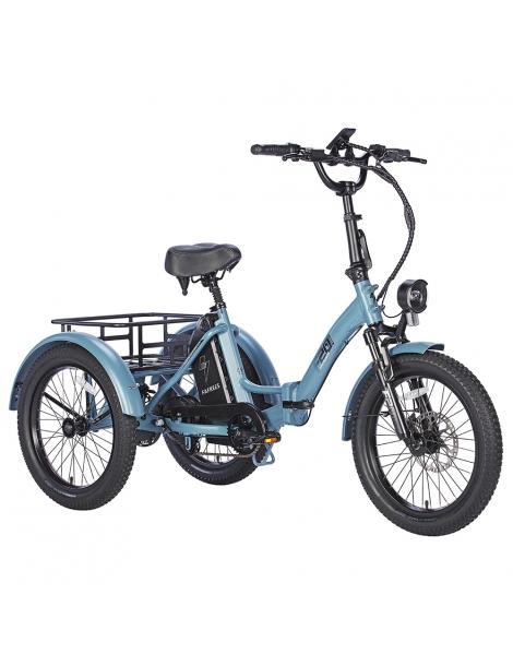 FAFREES F20 Mate Triciclo elettrico motore brushless 500W batteria 48V/18.2Ah pneumatici grassi 20*3.0 pollici - Blu Vendite Flash