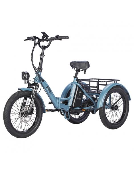 FAFREES F20 Mate Triciclo elettrico motore brushless 500W batteria 48V/18.2Ah pneumatici grassi 20*3.0 pollici - Blu Vendite Flash