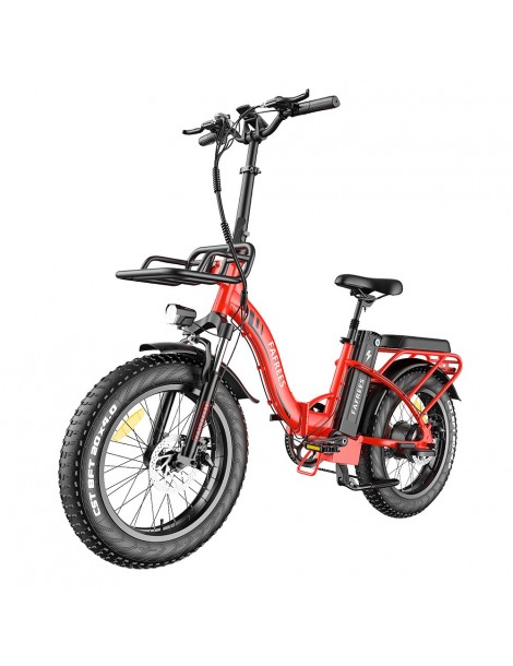 FAFREES F20 Max 20*4.0 Grassi da 20 Pollici Bicicletta Elettrica Pieghevole - Batteria al Litio da 22.5Ah 500W - Rosso Spedizione gratuita