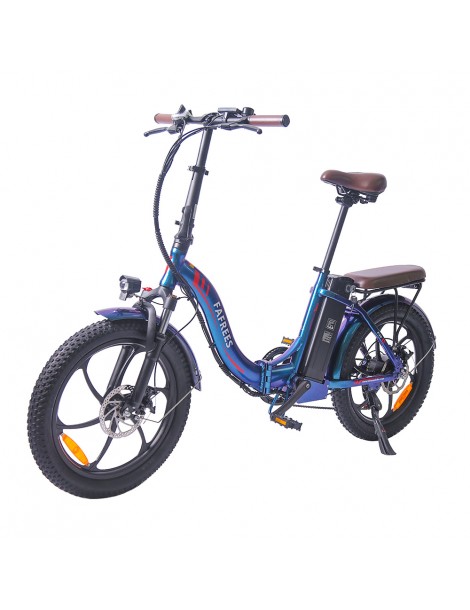 FAFREES F20 Pro 20 pollici Pneumatici Bicicletta Elettrica Pendolare Pieghevole 36V 18Ah Batteria al Litio 250W - Blu Comprare a buon mercato