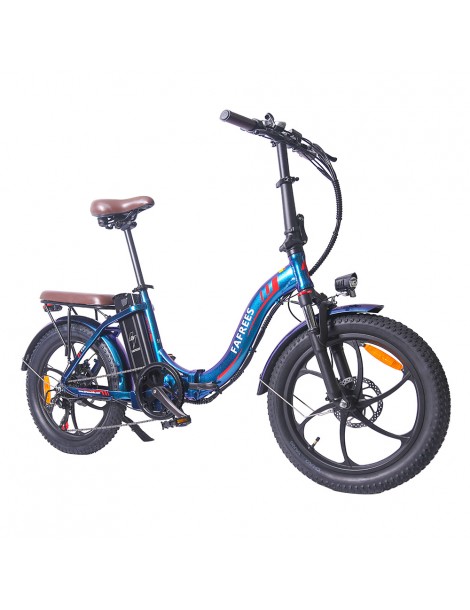 FAFREES F20 Pro 20 pollici Pneumatici Bicicletta Elettrica Pendolare Pieghevole 36V 18Ah Batteria al Litio 250W - Blu Comprare a buon mercato