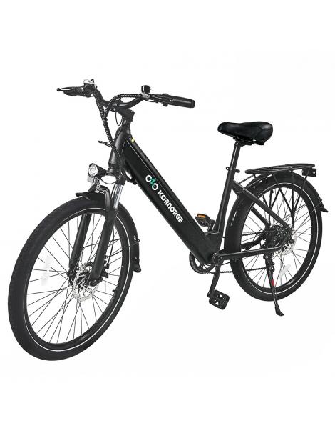 Kornorge C7 Bicicletta elettrica motore da 350W batteria da 36V/12 5Ah pneumatici da 26 pollici autonomia di 50km - Nero Fornitura limitata
