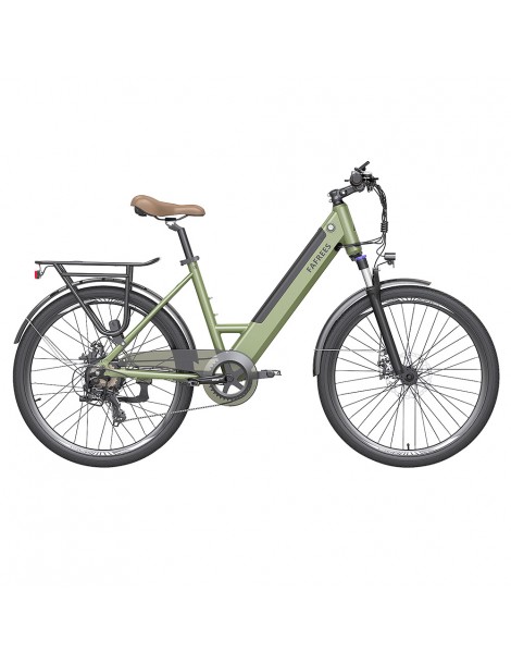 FAFREES F26 Pro 26'' E-Bike da città passo-passo 25 Km/h Motore 250W 36V 10Ah Batteria incorporata rimovibile-Verde Shopping online