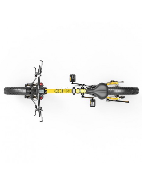 LANKELEISI X3000 Plus Bicicletta elettrica pieghevole Big Fork 48V 1000W Motore 17.5Ah Batteria - Nero e giallo Offerta natalizia