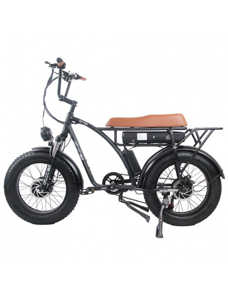 GOGOBEST GF750 Bicicletta elettrica motore 1000W*2 batteria 48V 17.5Ah freno a disco meccanico - nero Offerta Pasqua