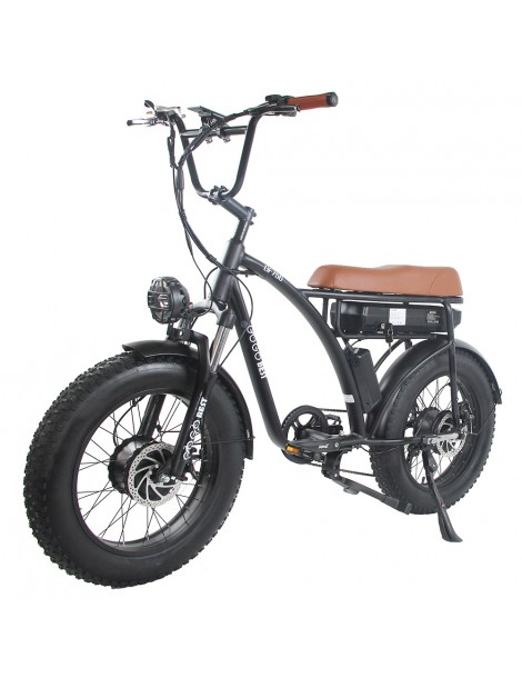 GOGOBEST GF750 Bicicletta elettrica motore 1000W*2 batteria 48V 17.5Ah freno a disco meccanico - nero Offerta Pasqua