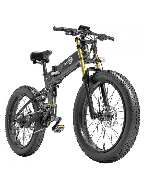 BEZIOR X-PLUS Electric Bike 1500W Motor 48V 17.5Ah Battery 26*4.0 Tire Mountain Bike 40 km/h Max Speed 200kg Load -Black Offerta Giorno del Papà