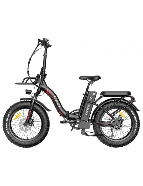 FAFREES F20 Max 20*4 Fat Inch Tire Bicicletta elettrica pieghevole - Motore brushless da 500W e batteria al litio da 18Ah - Nero Online Outlet
