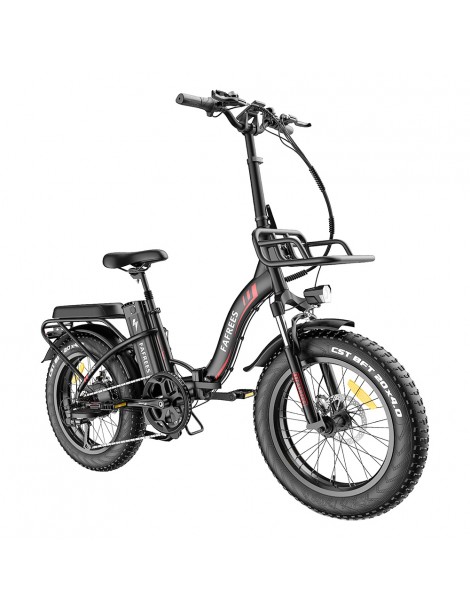 FAFREES F20 Max 20*4 Fat Inch Tire Bicicletta elettrica pieghevole - Motore brushless da 500W e batteria al litio da 18Ah - Nero Online Outlet