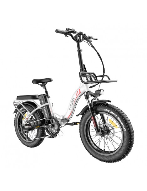 FAFREES F20 Max 20*4 Fat Inch Tire Bicicletta elettrica pieghevole - Motore brushless da 500W e batteria 18Ah - Bianco Offerta temporanea