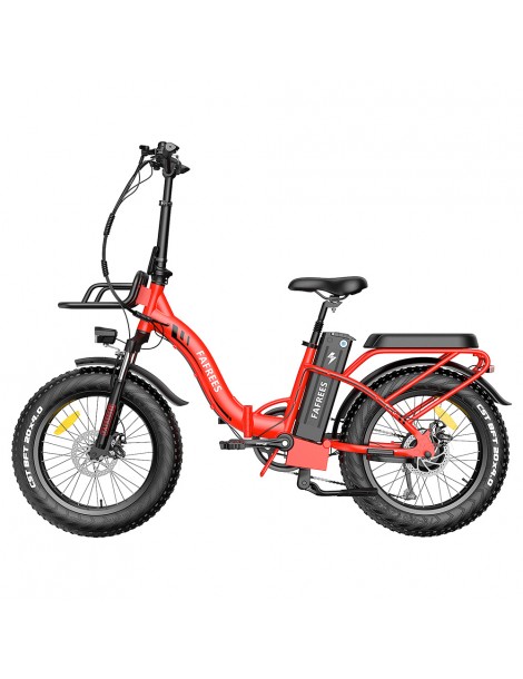 FAFREES F20 Max 20*4 Fat Inch Tire Bicicletta elettrica pieghevole - Motore brushless da 500W e batteria 18Ah - Rosso Offerte esclusive