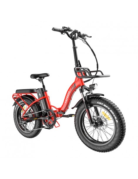 FAFREES F20 Max 20*4 Fat Inch Tire Bicicletta elettrica pieghevole - Motore brushless da 500W e batteria 18Ah - Rosso Offerte esclusive