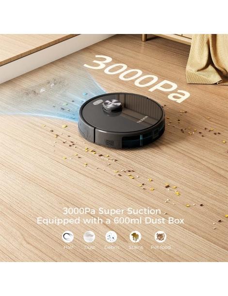 Tesvor S5 Robot Aspirapolvere 3 in 1 Aspirazione Mopping Spazzare 3000Pa Aspirazione Navigazione LiDAR - Nero Super Saving Price