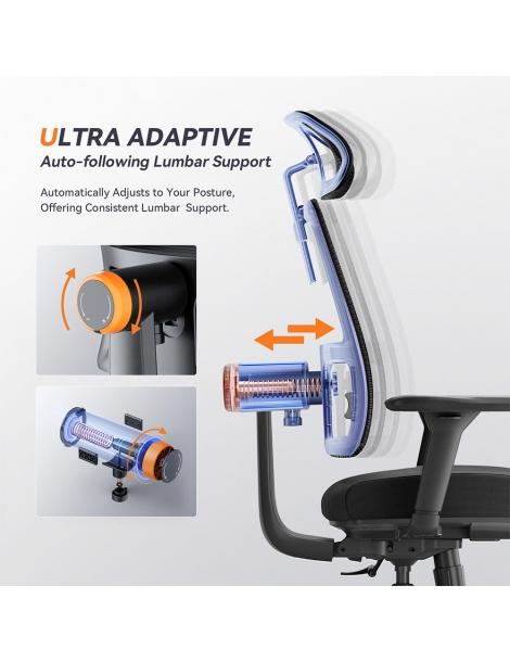 NEWTRAL MAGICH002 Ergonomic Chair Auto-Following Backrest Adaptive Lower Back Support Adjustable Headrest Seat Depth 4D Arm Offerta settimanale