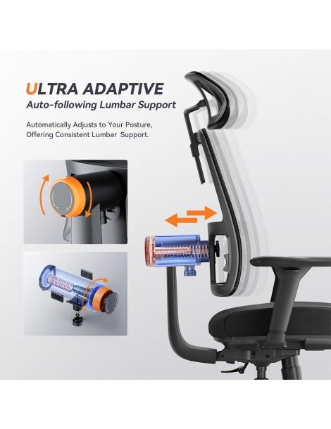 NEWTRAL MAGICH002 Ergonomic Chair Auto-Following Backrest Adaptive Lower Back Support Adjustable Headrest Seat Depth 4D Arm Offerta settimanale