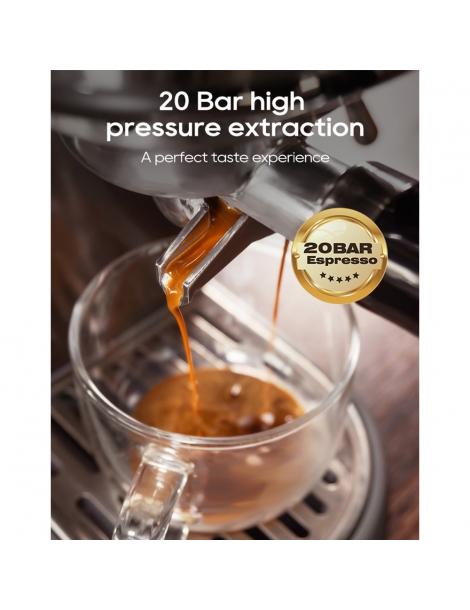 HiBREW H10B Macchina per caffè espresso pressione di estrazione 20 bar temperatura e volume della tazza regolabili - Argento Trasporto libero internazionale
