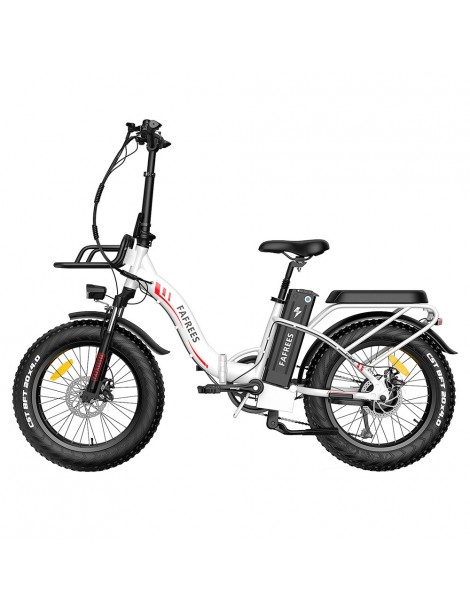 FAFREES F20 Max 20*4.0 Pneumatici Grassi da 20 Pollici Bicicletta Elettrica Pieghevole - Batteria 22.5Ah e Motore 500W - Bianco Flash Sale