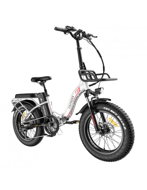 FAFREES F20 Max 20*4.0 Pneumatici Grassi da 20 Pollici Bicicletta Elettrica Pieghevole - Batteria 22.5Ah e Motore 500W - Bianco Flash Sale