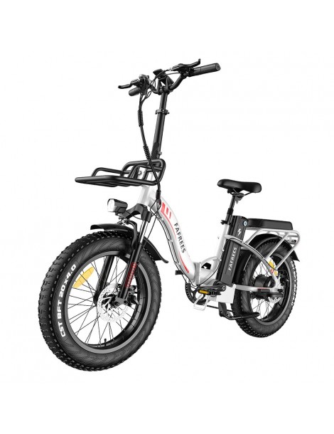 FAFREES F20 Max 20*4.0 Pneumatici Grassi da 20 Pollici Bicicletta Elettrica Pieghevole - Batteria 22.5Ah e Motore 500W - Bianco Flash Sale