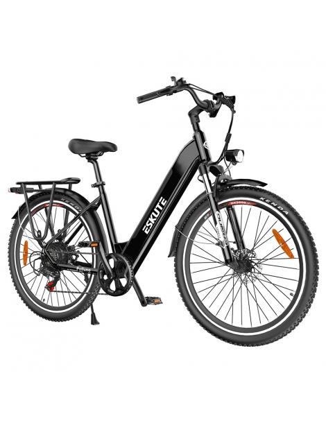 ESKUTE ES-26-LJ Bicicletta elettrica motore Bafang da 250W batteria da 36V 20Ah 26 x 1 75 pollici - Nero Offerta natalizia