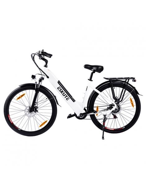 ESKUTE ES-28-SDXK Bicicletta elettrica motore da 250W batteria da 36V 20Ah pneumatici da 28*1.75 pollici - Bianco Offerta San Valentino