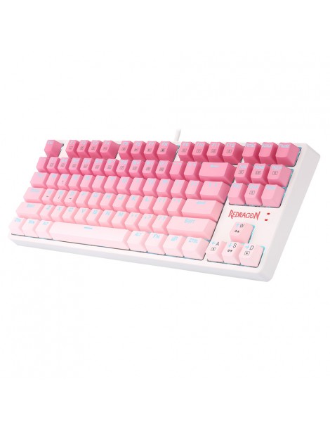 K576W-GP DAKSA TKL Tastiera meccanica cablata 87 tasti Gradient PBT Keycap Red Switch - Rosa Latest stili