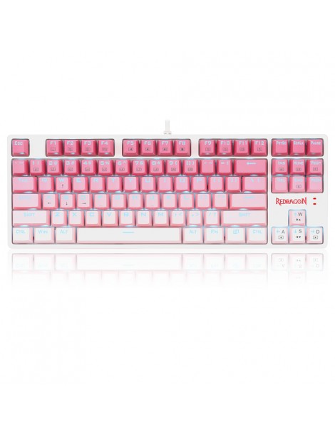 K576W-GP DAKSA TKL Tastiera meccanica cablata 87 tasti Gradient PBT Keycap Red Switch - Rosa Latest stili