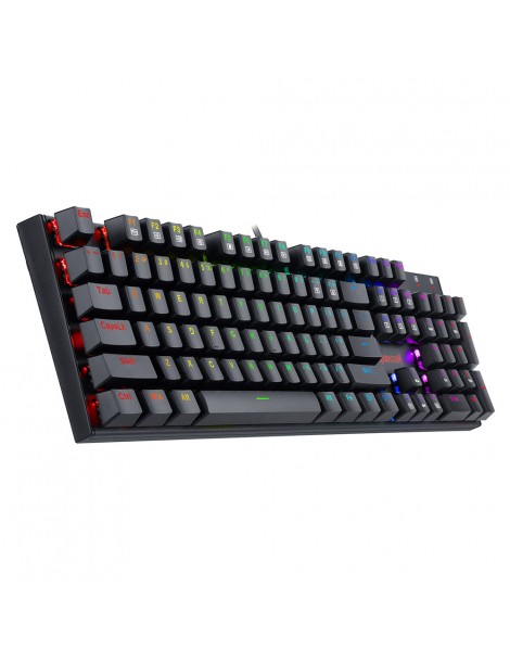 Tastiera meccanica cablata a 104 tasti K565-RGB Retroilluminazione RGB Layout USA Base in alluminio Interruttore rosso - Nero Ultimi due giorni