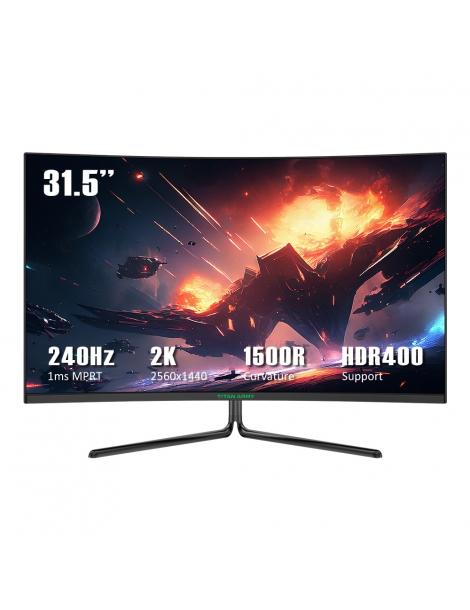 TITAN ARMY C32C1S Monitor da gioco da 31 5 pollici risoluzione 2K frequenza di aggiornamento 240 Hz curvatura 1500R Solo un giorno rimasto