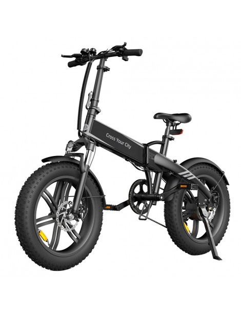 ADO A20F Bestia pieghevole E-bike 250W DC Brushless Motore 25km/h 36V 14.5Ah Batteria 20*4.0 Pneumatici Sensore di coppia-Nero Esporta salva