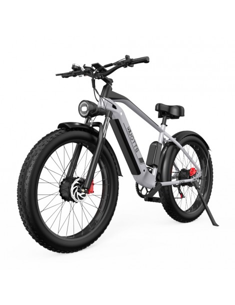 DUOTTS F26 26*4.0 Inch Bicicletta elettrica con pneumatici grassi doppio motore 750W*2 batteria LG 17.5Ah - Argento Duty-free