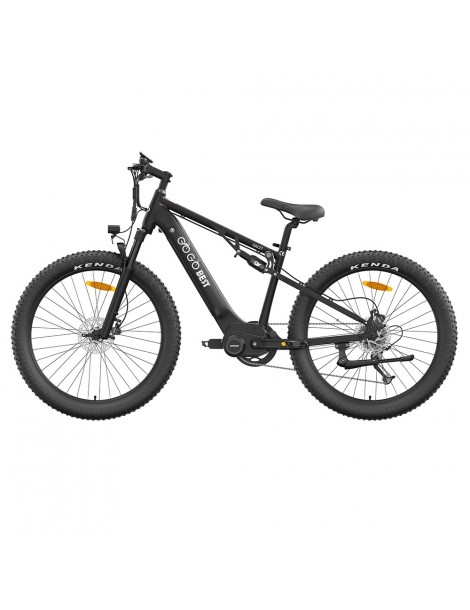 GOGOBEST GM27 Bicicletta elettrica 48V 350W Motore centrale Freno a disco idraulico - Nero Nuovo