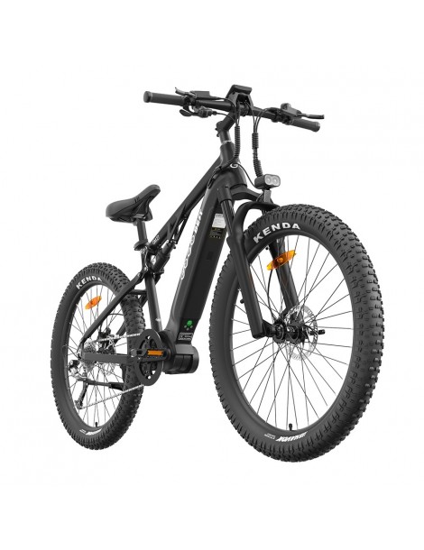 GOGOBEST GM27 Bicicletta elettrica 48V 350W Motore centrale Freno a disco idraulico - Nero Nuovo