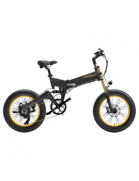 LANKELEISI X3000 Plus Bicicletta elettrica pieghevole Big Fork 48V 1000W Motore 17.5Ah Batteria - Nero Pezzi Unici