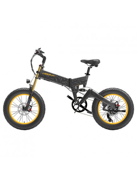 LANKELEISI X3000 Plus Bicicletta elettrica pieghevole Big Fork 48V 1000W Motore 17.5Ah Batteria - Nero Pezzi Unici