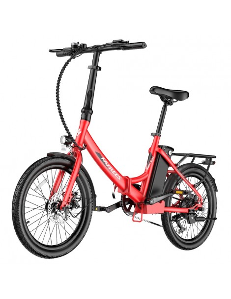 FAFREES F20 Light 20*1.95'' Pneumatico Bicicletta elettrica pieghevole da città motore 48V 250W batteria 14.5Ah - Rosso Sottocosto