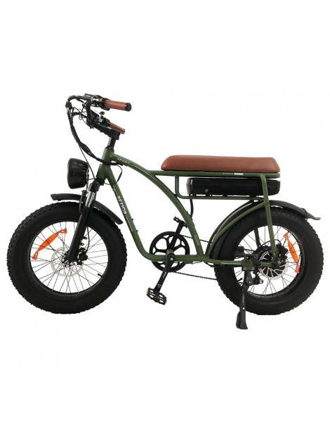BEZIOR XF001 Plus Bici elettrica pneumatico 20*4.0in motore 48V 1000W velocità massima 45km/h 17.5Ah - Verde militare Novità
