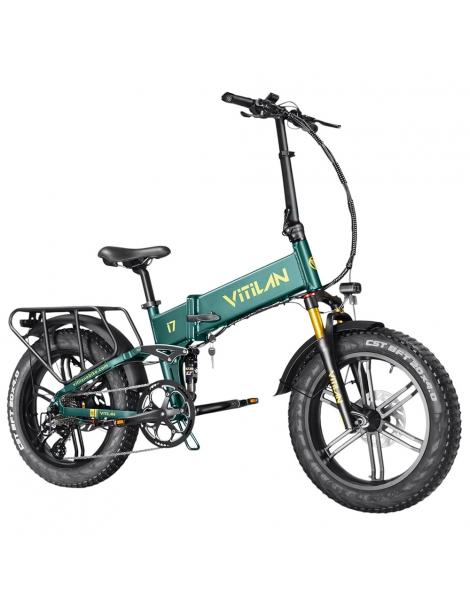 Vitilan I7 Pro 3.0 Bicicletta elettrica motore 750W 48V 20Ah pneumatico grasso 20*4.0 pollici 45km/h 80Nm 110km - Verde In Vendita
