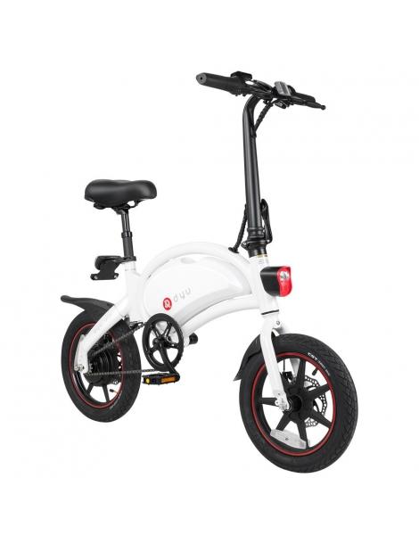 DYU D3+ ciclomotore elettrico pieghevole con pneumatici da 14" motore senza spazzole da 240W batteria 10AH - Bianco Offerta settimanale