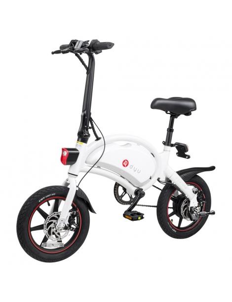 DYU D3+ ciclomotore elettrico pieghevole con pneumatici da 14" motore senza spazzole da 240W batteria 10AH - Bianco Offerta settimanale
