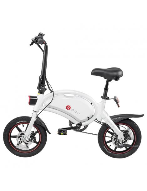 DYU D3+ ciclomotore elettrico pieghevole con pneumatici da 14" motore senza spazzole da 240W batteria 10AH - Bianco Offerta settimanale
