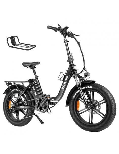 Vitilan U7 2.0 Bicicletta elettrica pieghevole ruote grasse da 20*4.0 pollici motore da 750W batteria 48V 20Ah - Nero Fino al 50% di sconto