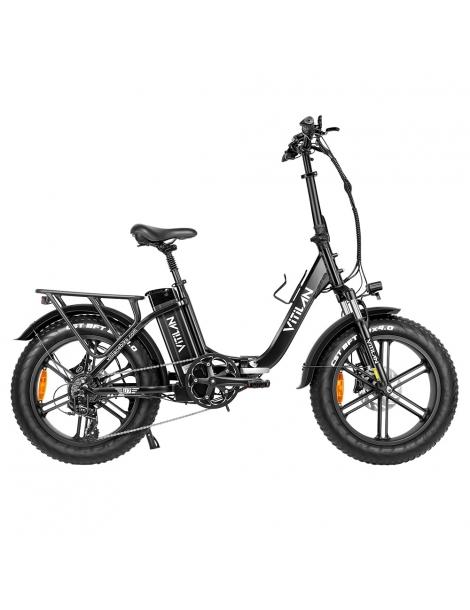 Vitilan U7 2.0 Bicicletta elettrica pieghevole ruote grasse da 20*4.0 pollici motore da 750W batteria 48V 20Ah - Nero Fino al 50% di sconto