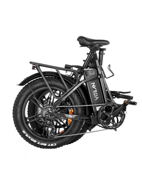 Vitilan U7 2.0 Bicicletta elettrica pieghevole ruote grasse da 20*4.0 pollici motore da 750W batteria 48V 20Ah - Nero Fino al 50% di sconto